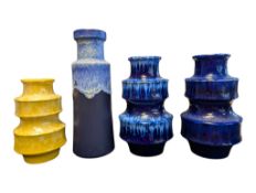 COLLECTION OF LATE 20TH CENTURY WEST GERMAN POTTERY VASES
