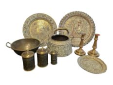 COLLECTION OF 19TH CENTURY & LATER BRASS