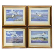 AFTER TIMOTHY O'BRIEN - FOUR SIGNED & FRAMED CONCORDE LIMITED EDITION PRINTS