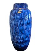 SCHEURICH - LARGE MID CENTURY WEST GERMAN BLUE VASE