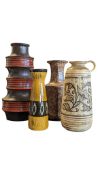 WEST GERMAN SCHEURICH KERAMIK STUDIO ART POTTERY PIECES