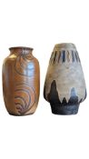 WEST GERMAN, TWO VINTAGE 20TH CENTURY CERAMIC STUDIO ART PIECES