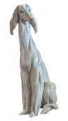 LLADRO, SPAIN - VINTAGE 20TH CENTURY PORCELAIN CINHA AFGHAN HOUND DOG FIGURE