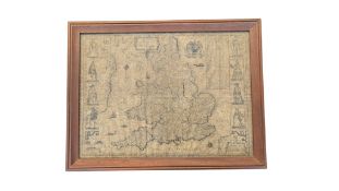 JOHN SPEED KINGDONE OF ENGLAND ILLUSTRATED MAP