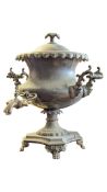 19TH CENTURY VICTORIAN BRASS & COPPER SAMOVAR