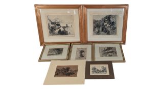 COLLECTION OF 20TH CENTURY ETCHINGS & ENGRAVINGS