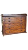 LATE 20TH CENTURY MAHOGANY TABLE TOP CHEST OF DRAWERS