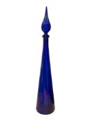 VINTAGE EMPOLI STYLE COBALT GLASS GENIE BOTTLE