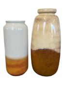 TWO LATE 20TH CENTURY WEST GERMAN LARGE CERAMIC VASES