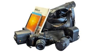 NIKON F-401S SLR CAMERA W/ POLAROID SUPERCOLOUR