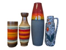 COLLECTION OF FOUR LATE 20TH CENTURY WEST GERMAN STUDIO POTTERY