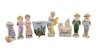 COLLECTION OF 19TH CENTURY STAFFORDSHIRE CHINA FIGURES