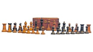 JAQUES OF LONDON, STAUNTON CHESSMAN SET - 19TH CENTURY BOX WOOD CHESS SET