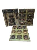 COLLECTION OF THREE 20TH CENTURY TRADESMAN SAMPLES OF BRASS HANDLES
