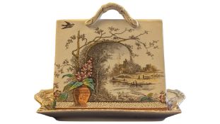 HILL POTTERY VICTORIAN 19TH CENTURY CERAMIC CHEESE DISH