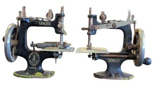 TWO 19TH CENTURY MINIATURE SINGING SEWING MACHINES