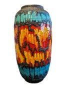 LARGE 1970S WEST GERMAN SCHEURICH KERAMIK FAT LAVA CERAMIC VASE