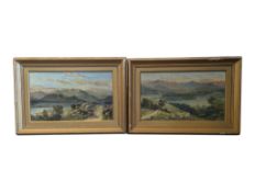 TWO LATE 19TH CENTURY A MACKLIN SIGNED OIL ON CANVAS LANDSCAPE PAINTINGS