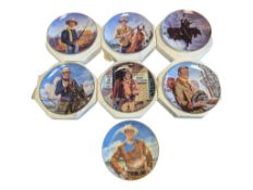 COLLECTION OF LATE 20TH CENTURY FRANKLIN MINT PORCELAIN JOHN WAYNE THEMED PLATES