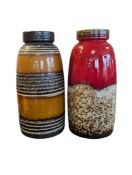 SCHEURICH - TWO VINTAGE WEST GERMAN CERAMIC VASES