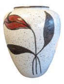 LARGE LATE 20TH CENTURY WEST GERMAN CERAMIC SPLATTER VASE