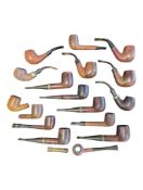 COLLECTION OF 20TH CENTURY VINTAGE WOODEN & MEERSCHAUM PIPES