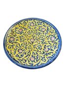 20TH CENTURY MORROCAN SAFI TERRACOTTA MAJOLICA CHARGER PLATE