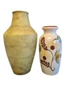 TWO LARGE LATE 20TH CENTURY WEST GERMAN STYLE CERAMIC VASES