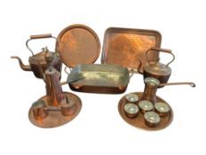COLLECTION OF 19TH CENTURY & LATER COPPER ITEMS