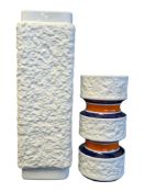 TWO 1960S ROYAL PORZELLAN BAVARIA KPM BISQUE PORCELAIN VASES