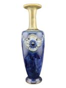 EARLY 20TH CENTURY ROYAL DOULTON LAMBETH STONEWARE DRIP GLAZED VASE