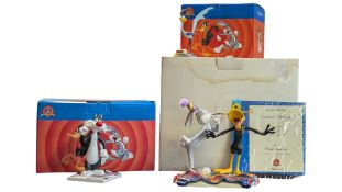 WEDGWOOD - LOONEY TUNES - THREE CONTEMPORARY PORCELAIN FIGURINES