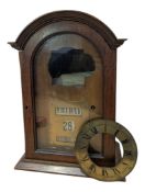 EARLY 20TH CENTURY EDWARDIAN OAK MANTEL CLOCK & PERPETUAL CALENDAR
