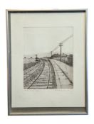 FRANCIS ROBERT KELLY (1927-2012) - LIMITED EDITION ETCHING PRINT TITLED TRACKS