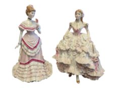 ROYAL WORCESTER PORCELAIN FIGURINES ' ROYAL DEBUT & FIRST DANCE '