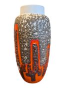 LARGE LATE 20TH CENTURY WEST GERMAN SCHEURICH KERAMIK FAT LAVA VASE