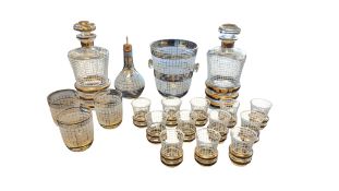 COLLECTION OF 20TH CENTURY CZECH GLASS DRINKS SERVICES.