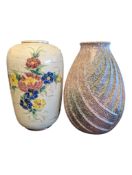 TWO LATE 20TH CENTURY WEST GERMAN CERAMIC VASES
