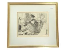 E. HEBER THOMPSON R.E. (1891-1971) - 20TH CENTURY ETCHING TITLED 'INTERVAL'