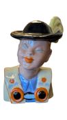 BUDAPEST KOMLOS 1930S ART DECO CERAMIC BUST FIGURE