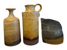 THREE MID CENTURY GERMAN STUDIO POTTERY VASES