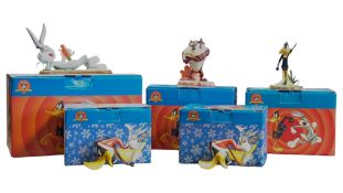 WEDGWOOD - LOONEY TUNES - THREE MODERN PORCELAIN CHINA FIGURINES