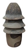 LATE 20TH CENTURY STUDIO POTTERY STONEWARE ABSTRACT VASE