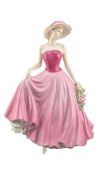 COALPORT - LATE 20TH CENTURY BONE CHINA LIMITED EDITION PERFECT ROSE FIGURE