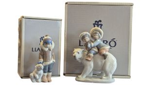 TWO VINTAGE LLADRO SPANISH PORCELAIN FIGURES