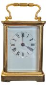 FRENCH EARLY 20TH CENTURY 1900S BRASS CARRIAGE CLOCK