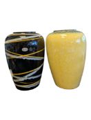 TWO 1960S S&G (SCHEURICH & GREULICH) LARGE OVOID CERAMIC VASES
