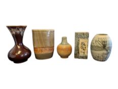COLLECTION OF LATE 20TH CENTURY VINTAGE CORNISH / SUSSEX CERAMIC VASES