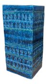 MID CENTURY 1970S BITOSSI RIMINI BLUE POTTERY VASE