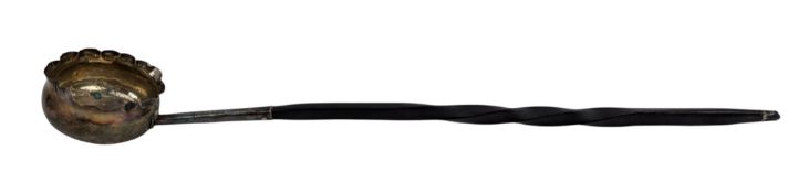 19TH CENTURY TODDY LADLE WITH WHALE BRINE HANDLE